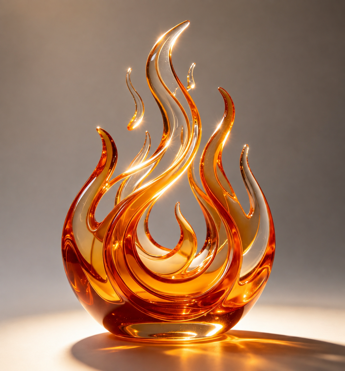 Flame‑shaped Resin Art Ornament