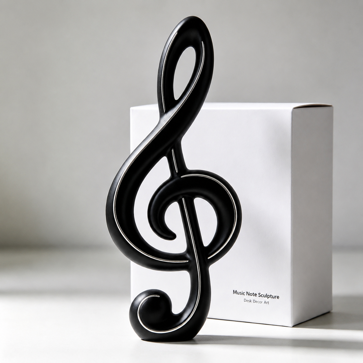 Treble Clef Resin Tabletop Sculpture