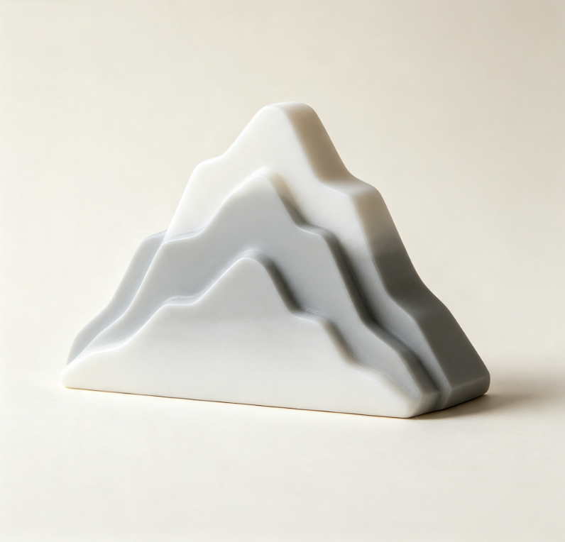 Abstract Peak Resin Sculpture