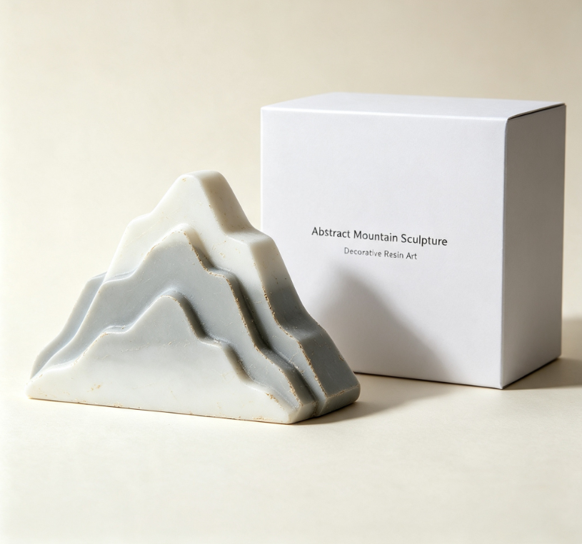 Abstract Peak Resin Sculpture